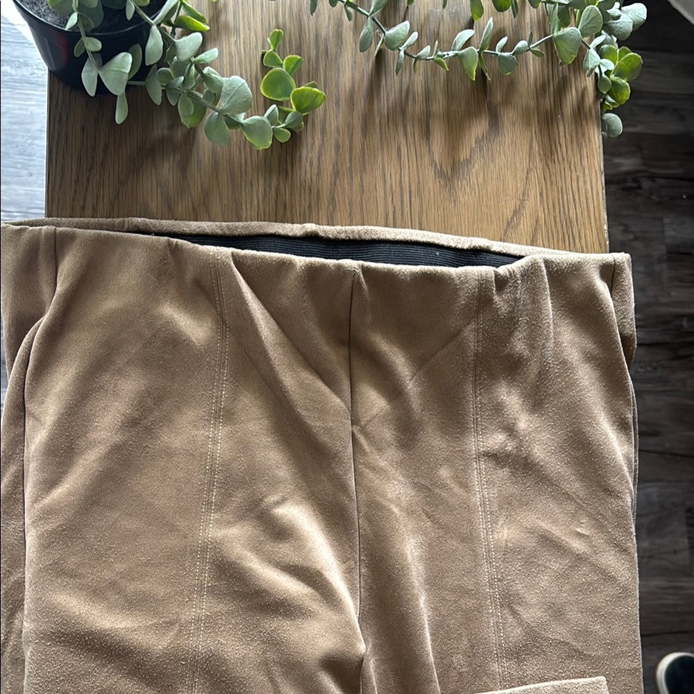Tan Suede Leggings - Picture 2 of 3
